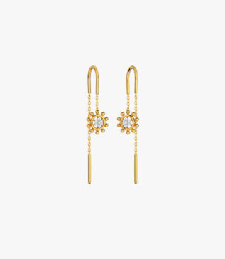Glitz Glory Diamond Earrings Yellow Gold 14kt